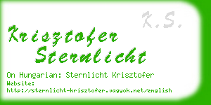 krisztofer sternlicht business card